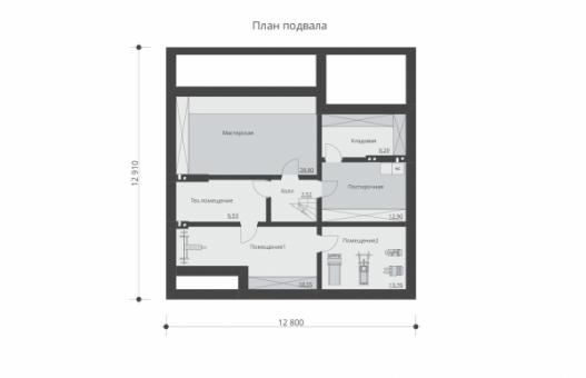 Проект одноэтажного дома с подвалом и мансардой